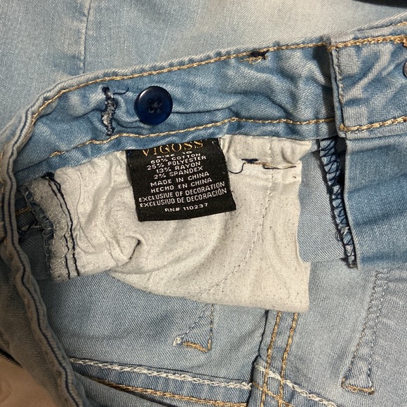 Girls Denim Shorts with sequin butterflies - Picture 3 of 3